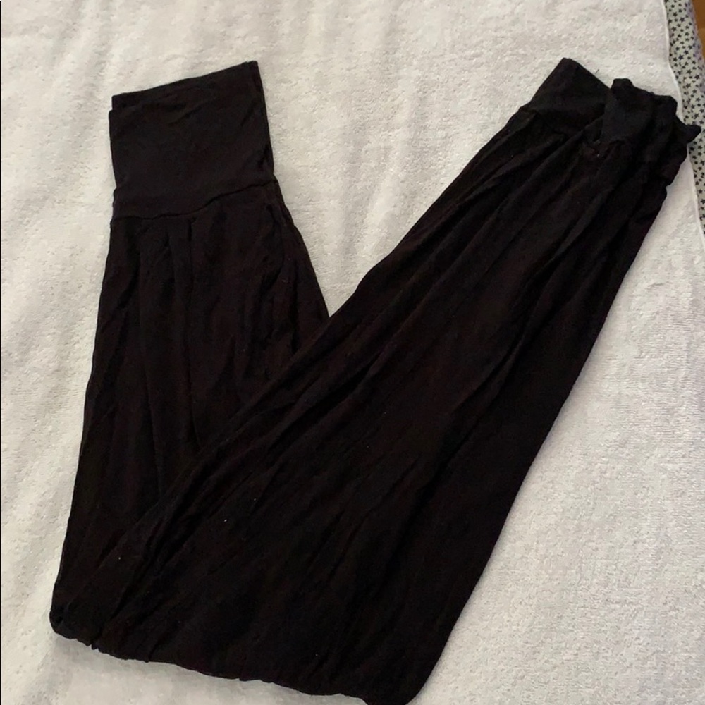 ASOS black parachute pants